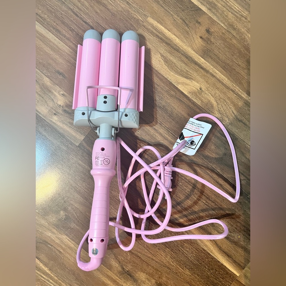 Pink Hair Waver/crimper Curling Iron